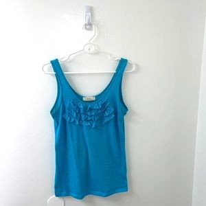 Forever21
Size M
Bright blue ruffled tank